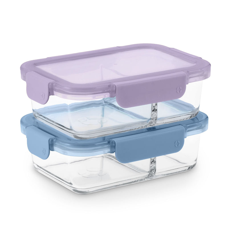 Colour-lock Divided Meal Prep, 3.4 Cup, 2-pk C8P4