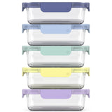 Colour Lock Glass Meal Prep Food Storage Container Set with Leakproof Lids, 10-pc N2E7 - product image 1