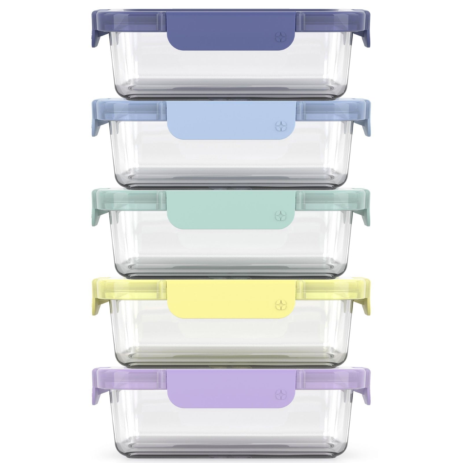 Colour Lock Glass Meal Prep Food Storage Container Set with Leakproof Lids, 10-pc F6Q4 - product image 1