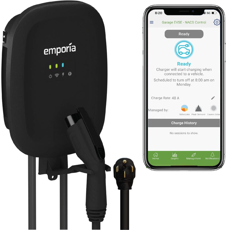 40A Wi-Fi Level 2 NEMA 14-50 J1772 EV Charger H0X0