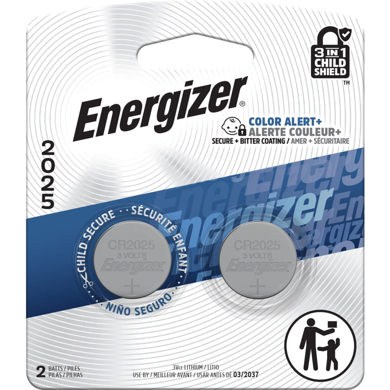 2-pk CR2025 3V / 3 Volt Lithium Coin Cell Batteries, Long Lasting L6E7