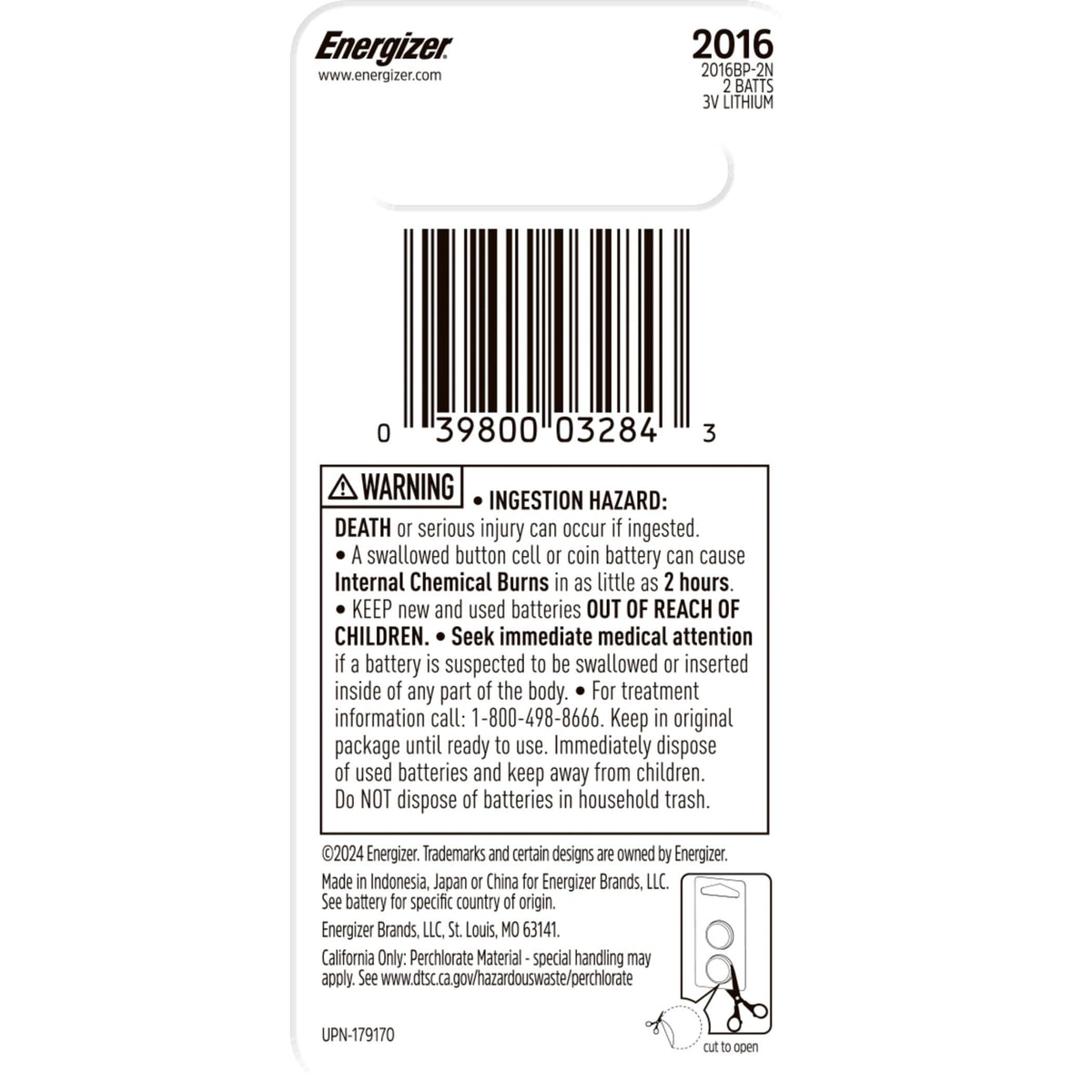 CR2016 3V / 3 Volt Lithium Coin Cell Batteries for Watches & Electronics, 2-pk Q9L2 - product image 4