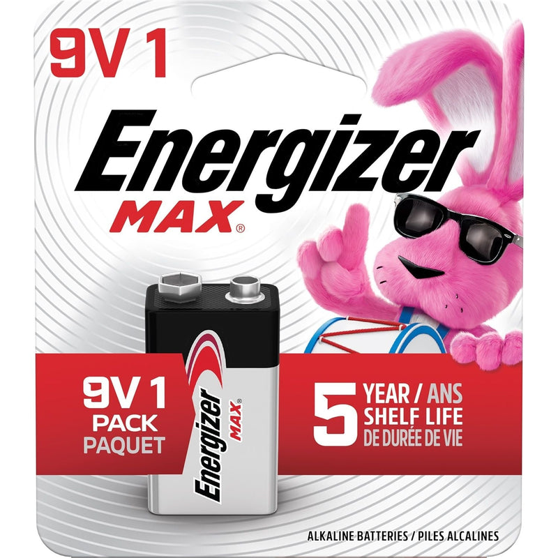 Max 1-pk 9V / 9 Volt Alkaline Battery, Long Lasting, All Purpose U7F1