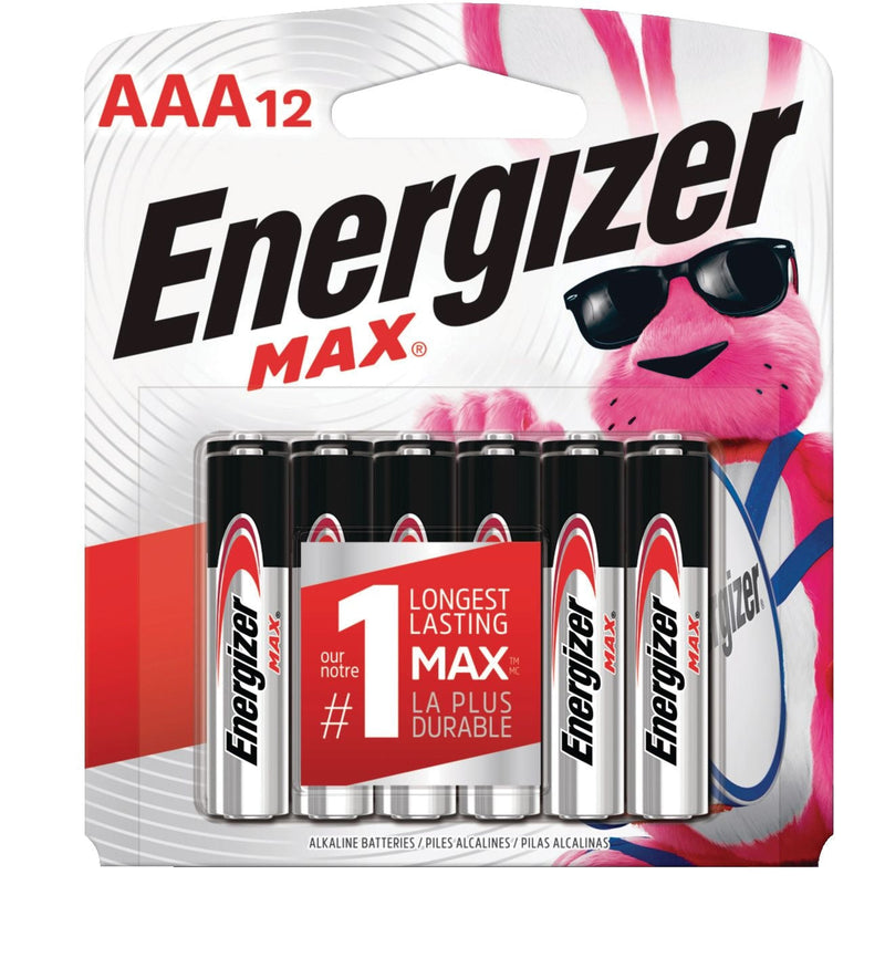 Max 12-pk AAA Alkaline Batteries, Long Lasting, All Purpose I3Z1