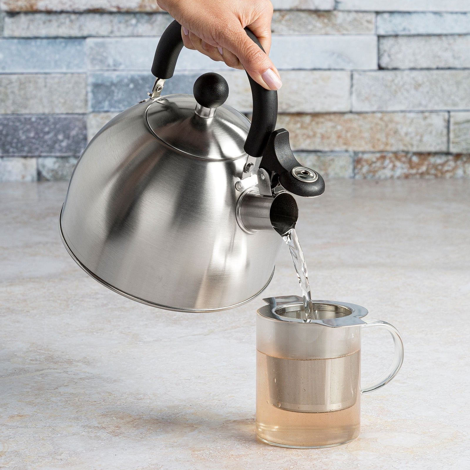 Stainless Steel Stovetop Kettle, 1.4-L Y2Q8 - product image 3