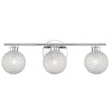3-Light Chrome Vanity Light with Diamond Shades S0V9 - product image 2