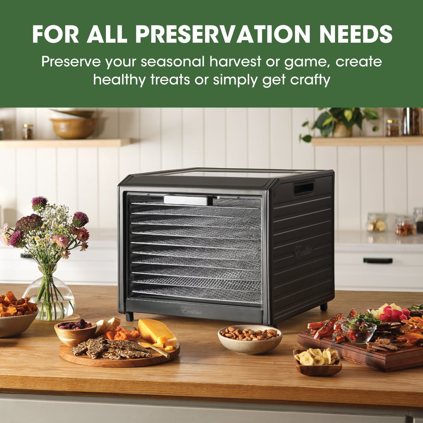 Performance Series 10-Tray Food Dehydrator, Steel, 700W, Stainless Steel, Black J5H3 - product image 6
