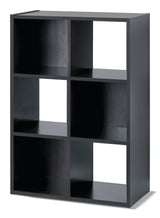 6-Cube Storage Organizer, Bookcase/Bookshelf, Dark Brown Finish G4M6 - product image 1