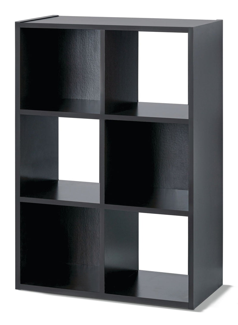 6-Cube Storage Organizer, Bookcase/Bookshelf, Dark Brown Finish O0R5