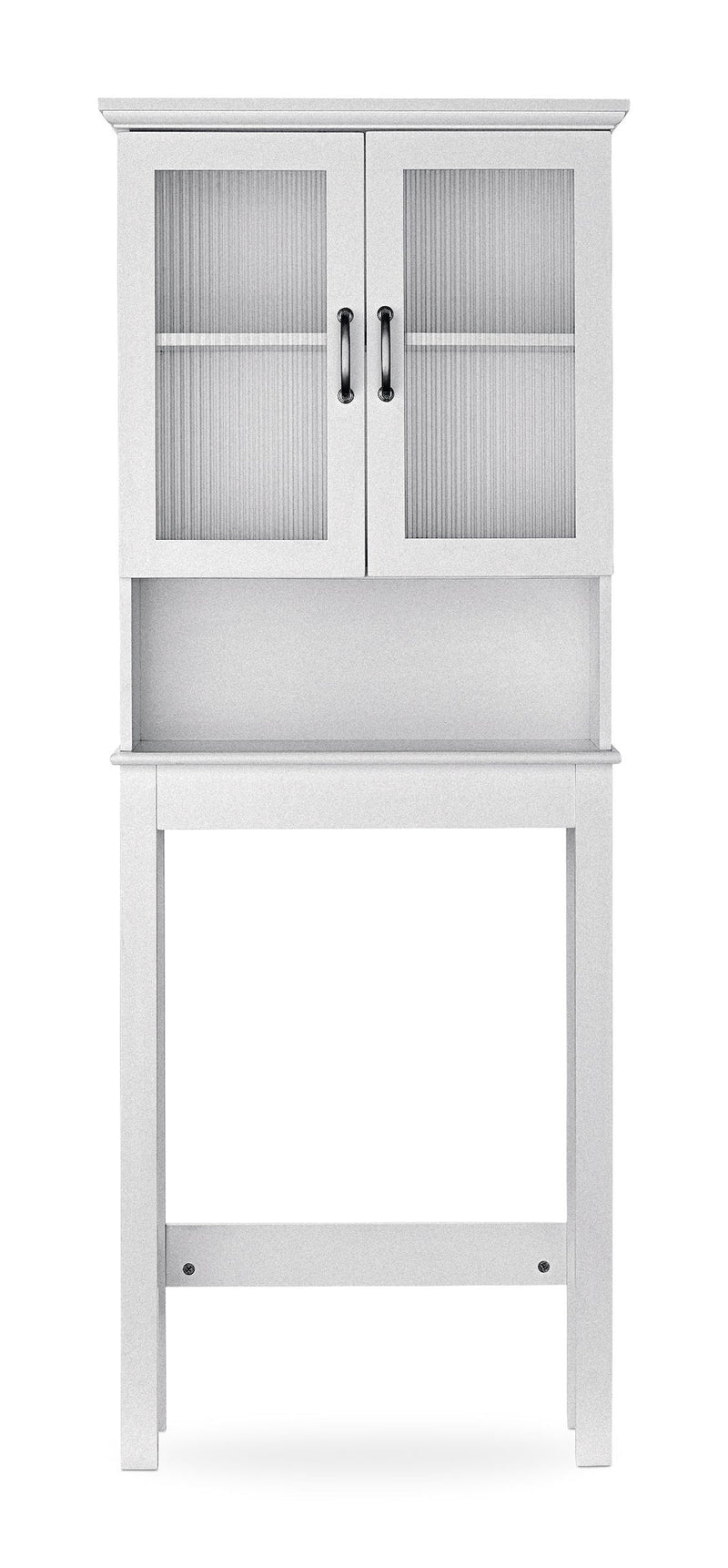 Beacon Hill 2-Door Over-The-Toilet Spacesaver Bathroom Storage Cabinet, White S3H9