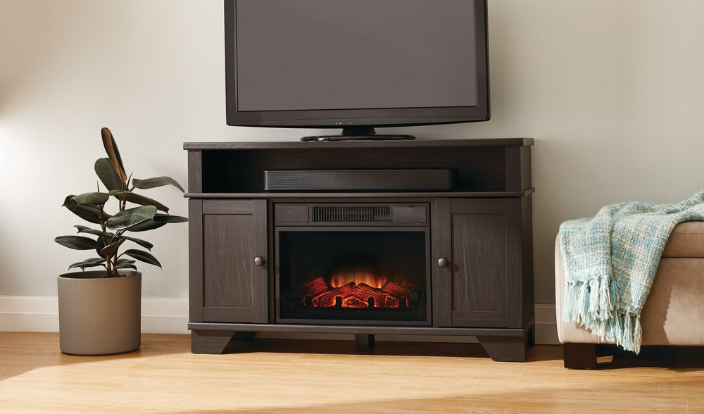 Hamilton Electric Fireplace TV Stand, 44.5-in, 1500W, Brown Cappucino P4G0 - product image 8