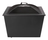Lyall Square Outdoor Wood Firepit, 20-in, Black K7C4 - product image 1