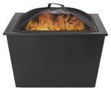 Lyall Square Outdoor Wood Firepit, 20-in, Black K7C4 - product image 5