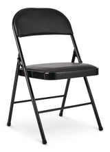 Vinyl Padded Seat Folding Chair, Black S1D8 - product image 1