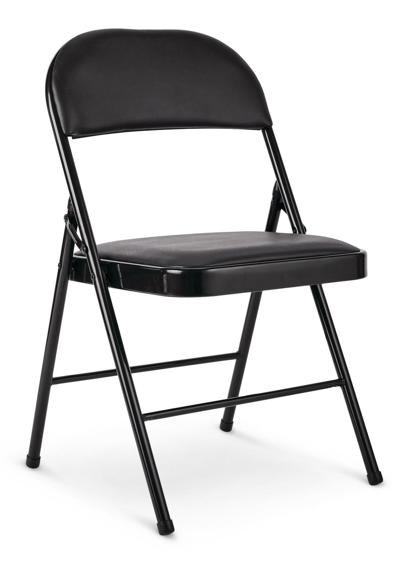 Vinyl Padded Seat Folding Chair, Black S1D8