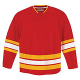 8500 Pro Team Hockey Jersey, Junior, Calgary Flames Home Colours, Various Sizes D5S2 - product image 1
