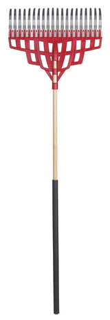 Multi-Purpose Poly Steel 20-Tine Leaf Rake, Wooden Shaft, 65.5-in P9T5 - product image 3