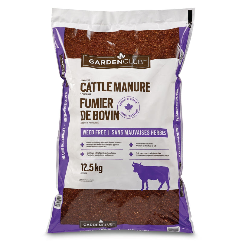 Garden Club Composted Cattle Manure/Fertilizer, Weed Free,12.5-kg P2O2