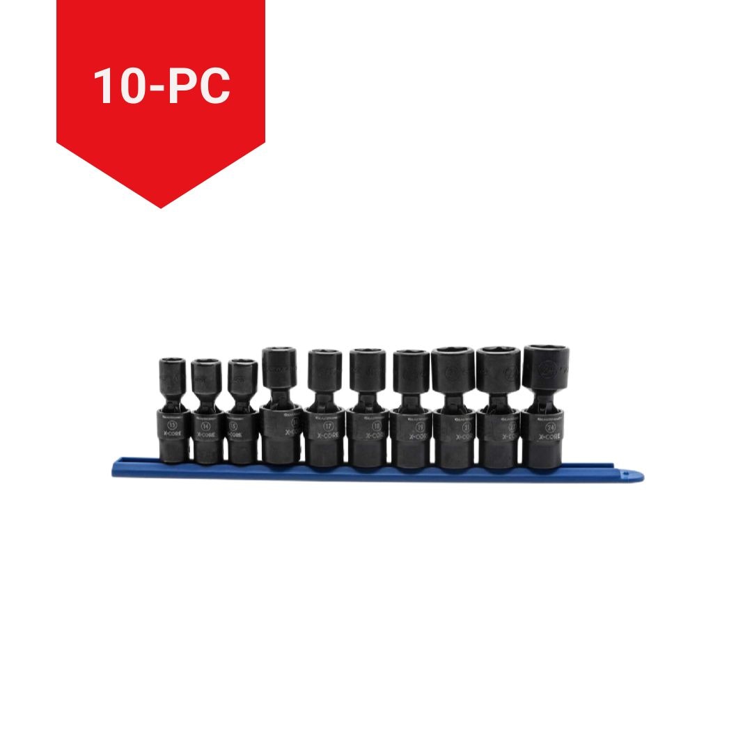 6 Point Standard Drive X-Core Pinless Universal Impact Socket Set, Metric, 1/2-in, 10-pc V2M1 - product image 2