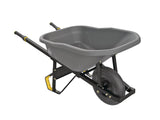 Pro Grade Heavy Duty Poly Tub Wheelbarrow, Poly/Plastic Tray, 6-cu-ft W4M5 - product image 1