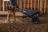 Pro Grade Heavy Duty Poly Tub Wheelbarrow, Poly/Plastic Tray, 6-cu-ft W4M5 - product image 6