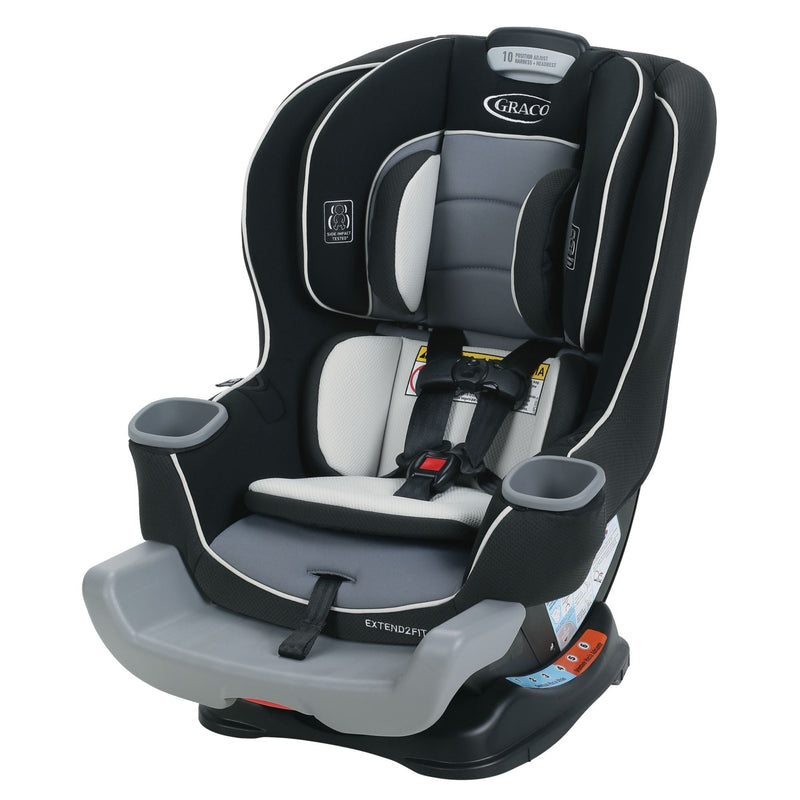 Extend2Fit Convertible Car Seat – Safely Grows with Child from Rear-Facing to Forward-Facing, 1.8-30 kg (4-65 lb), Gotham F6X9