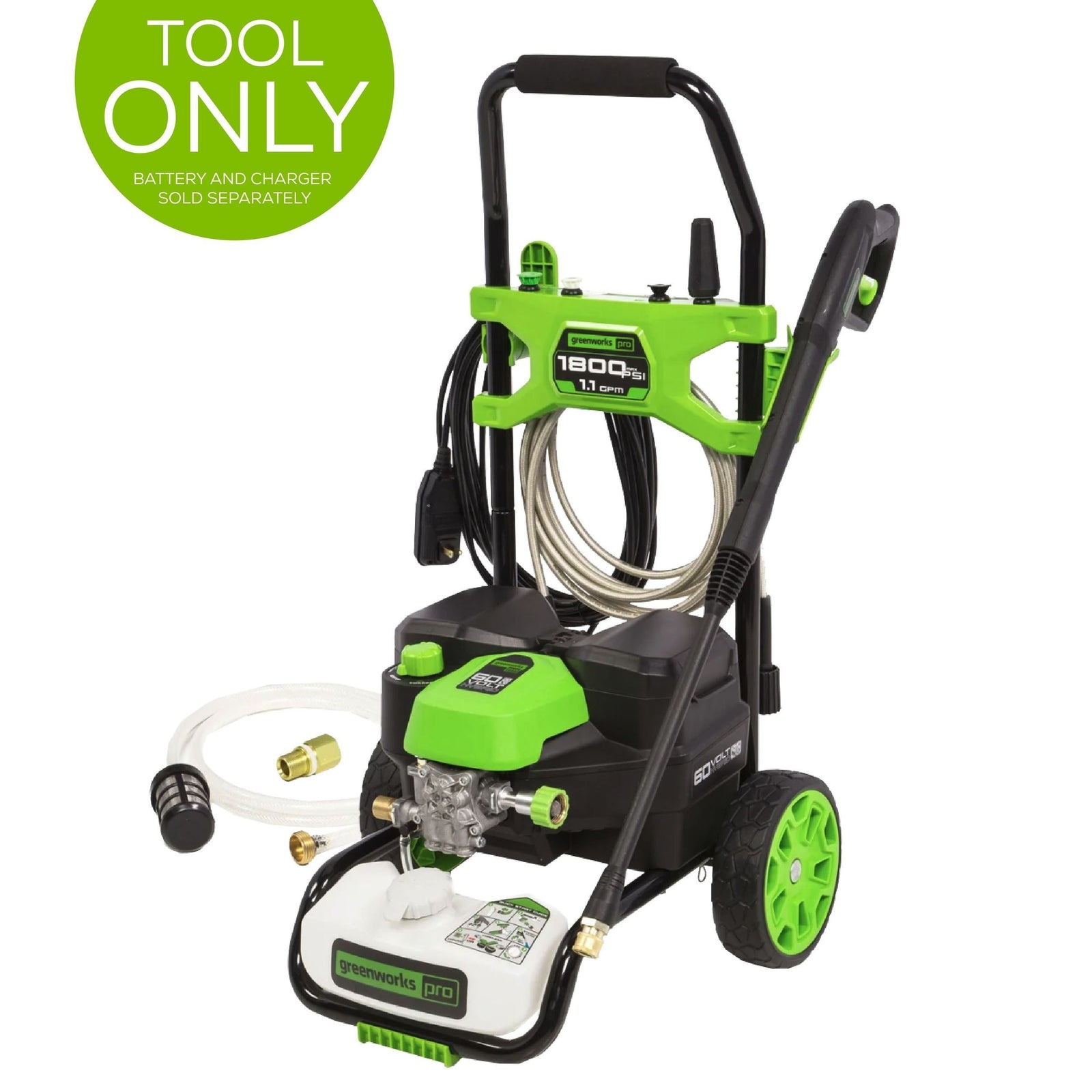 60V 1800PSI 1.2GPM Hybrid AC/DC Pressure Washer, Tool Only F2R0 - product image 1