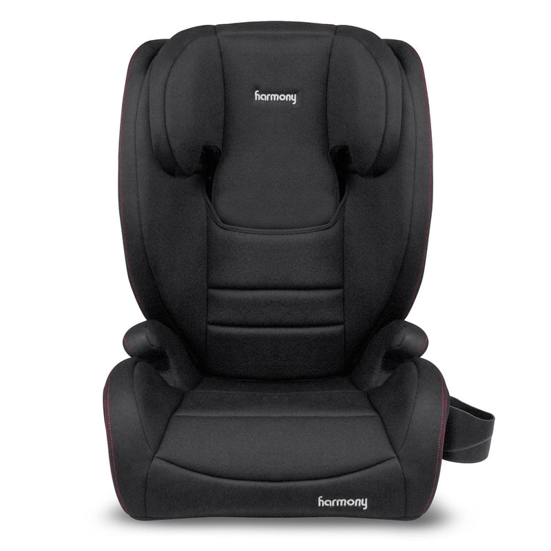 Genesys Deluxe High Back Booster, Black with Red Stitching H5P8