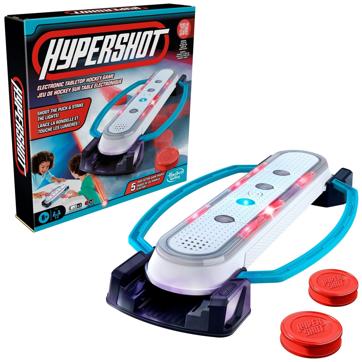 Games Hypershot Electronic Tabletop Hockey Game, 5-in-1 Board Game, Ages 8+ W6N7 - product image 1