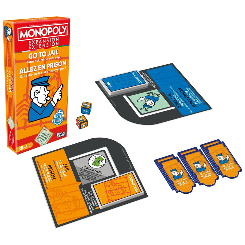 Games Monopoly Go To Jail Expansion Pack for Classic Monopoly Game J0L6