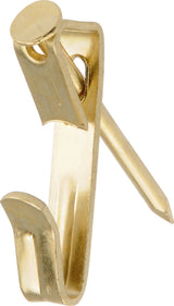 Conventional Picture Hanger, For DrywAll/ Plaster WAll, 30-lb Capacity, Brass Plated, 6-pk Z9Z4 - product image 1