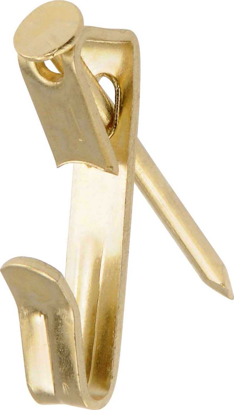 Conventional Picture Hanger, For DrywAll/ Plaster WAll, 30-lb Capacity, Brass Plated, 6-pk Z9Z4