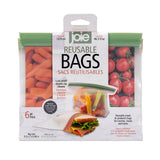 Reusable Peva Food Storage Bags, Terracotta/Sage/Grey, 6-pk P3Q9 - product image 1