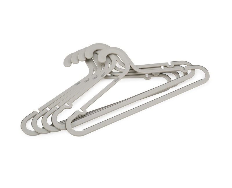 & Orderly Anti-Tangle Anti-Slip Garment Hangers, Ecru, 5-pk P4R9