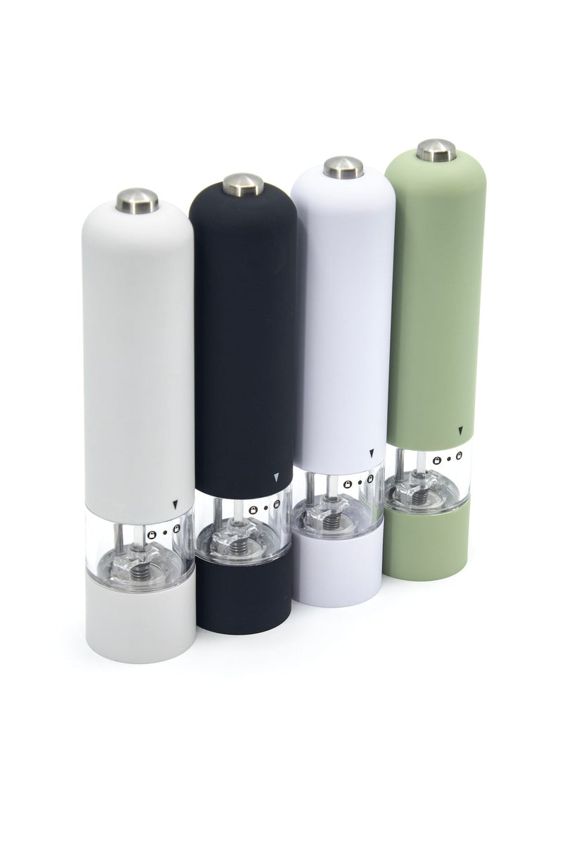 Electric Salt or Pepper Grinder Mill, Adjustable Nozzle, Assorted Colours V5E9