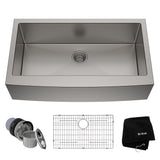 Standard PRO Apron Front Farmhouse Stainless Steel Single Bowl Kitchen Sink, 36x21x10-in A5T8 - product image 1