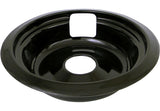 62489 Universal Porcelain Stove Deep-Draw Drip Pan with Trim Ring, Black, 6-in B4X4 - product image 1