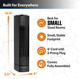 Ultra Slim Tower Ceramic Space Heater, 1500W, Black W8D1 - product image 8