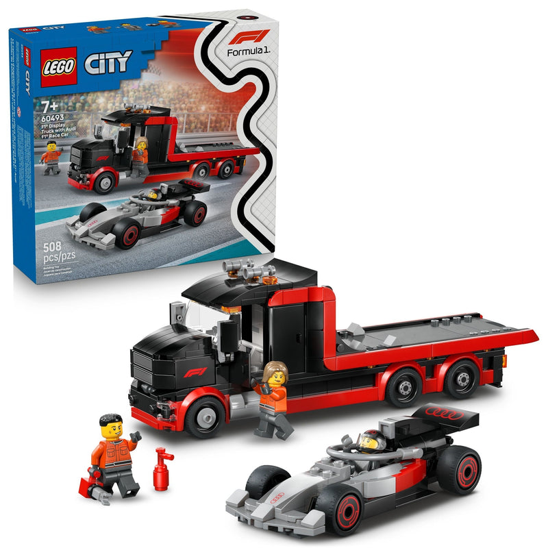 City F1 Display Truck with F1 Race Car - 60493, 508-pc, Ages 7+ C3S1