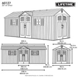 Outdoor Storage Shed with Dual Side Entry, 20 x 8-ft J5E1 - product image 4