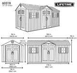 Outdoor Storage Shed with Dual Side Entry, Dark Grey Roughcut, 15 x 8-ft K3G4 - product image 3