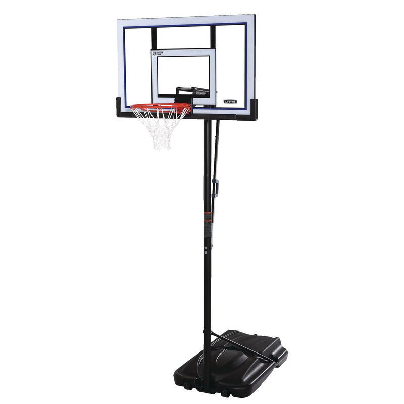 Portable Adjustable Basketball Backboard, Hoop & Net System, 52-in J3B2