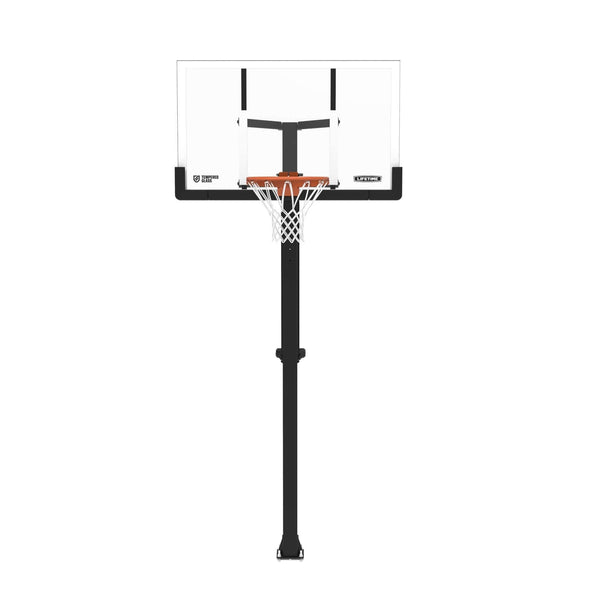 Portable Adjustable In-Ground Mammoth Bolt Down Outdoor Basketball Hoop, 54-in X9B3