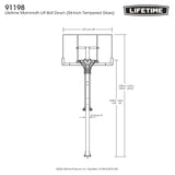 Portable Adjustable In-Ground Mammoth Bolt Down Outdoor Basketball Hoop, 54-in X9B3 - product image 7