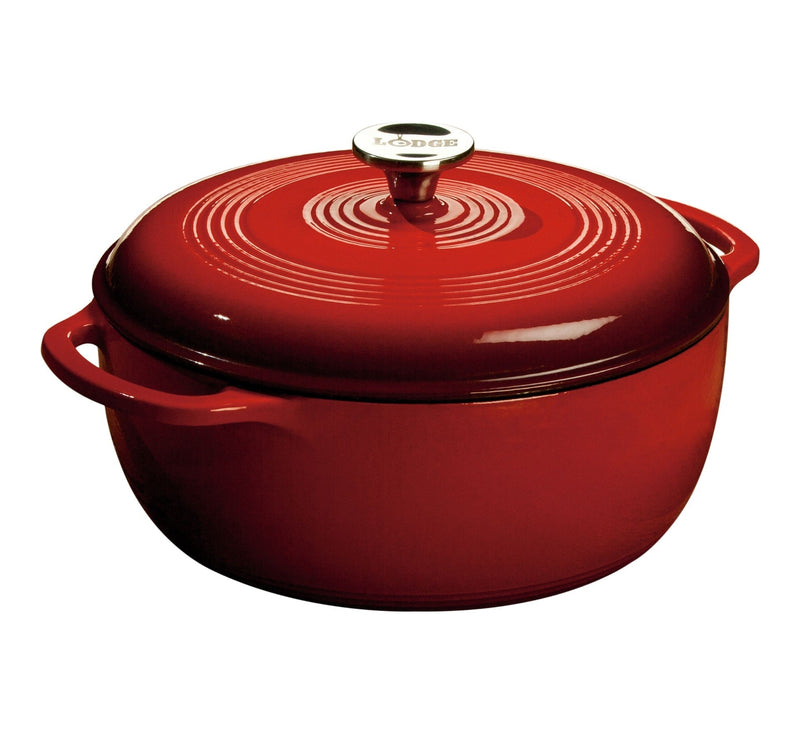 Enamel Cast Iron Dutch Oven, Red, 6-qt E1M8
