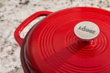 Enamel Cast Iron Dutch Oven, Red, 6-qt E1M8 - product image 6