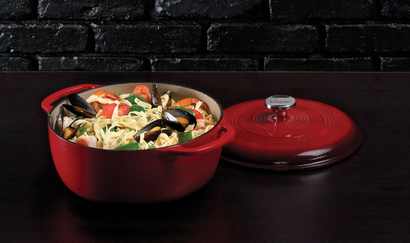 Enamel Cast Iron Dutch Oven, Red, 6-qt E1M8 - product image 7