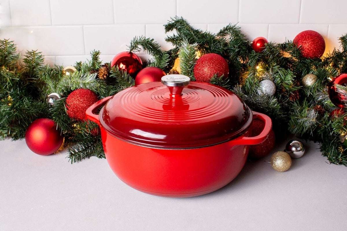 Enamel Cast Iron Dutch Oven, Red, 6-qt E1M8 - product image 8