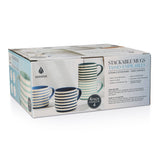Blue Strip Stackable Mugs, Assorted Colours, 4-pk D2R4 - product image 3
