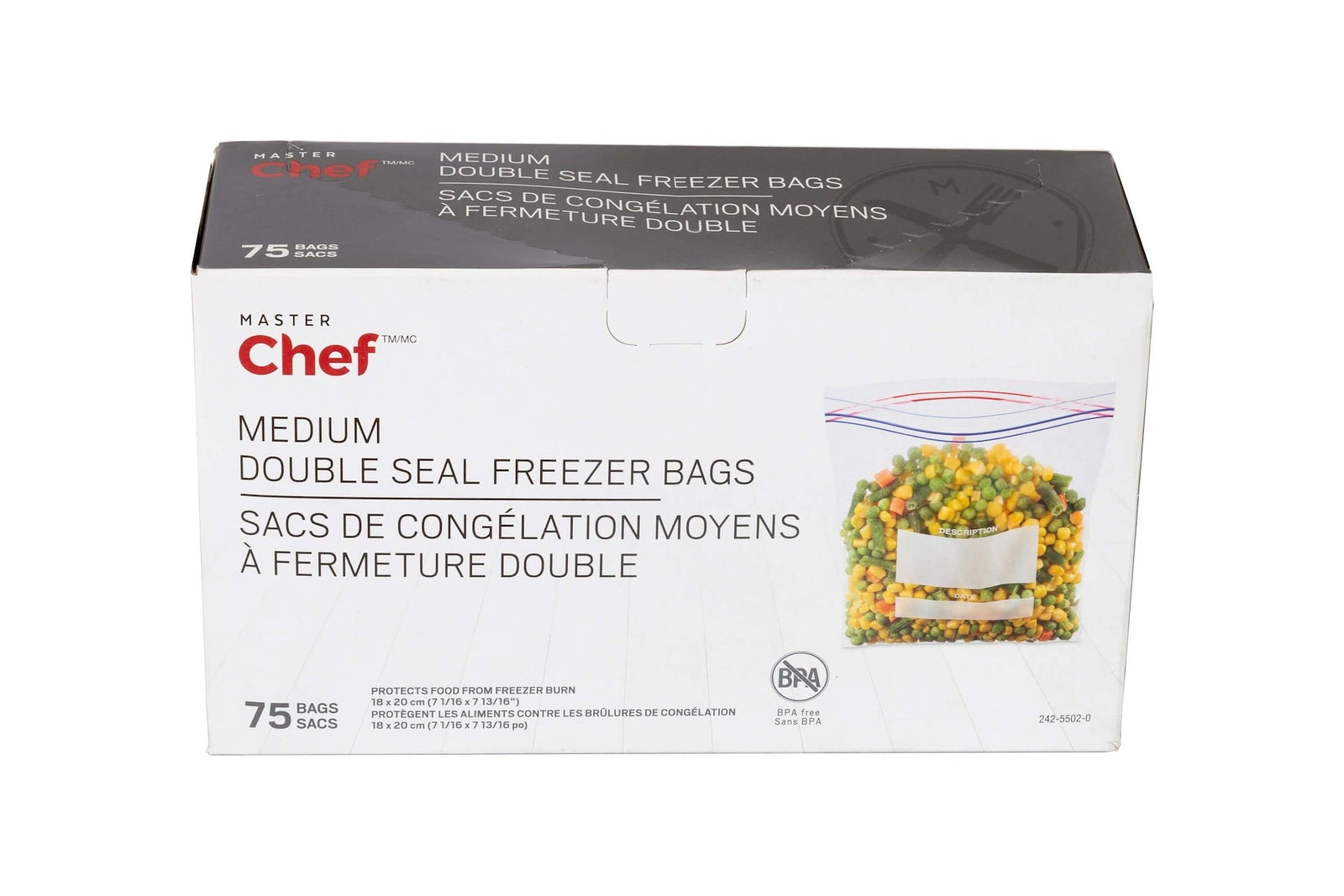 Double Seal Medium Freezer Bag, 75-pk S1S2 - product image 1